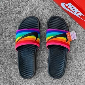 Nike Men’s Benassi JDI Slides- Be True ‘Pride’